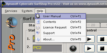 Click to view Dynasoft Cybercafe SurfShop Pro 5.06 screenshot