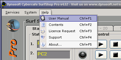 Dynasoft Cybercafe SurfShop Pro Screenshot