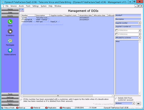 Telecom DDI DID ANI CLI billing software system