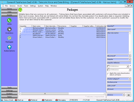 Wireless billing software system